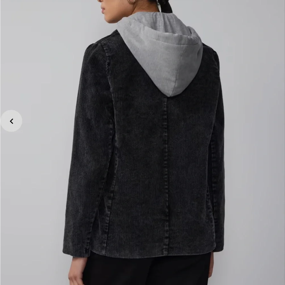 NWT NEW YORK & COMPANY Hooded Corduroy Blazer - Picture 2 of 5